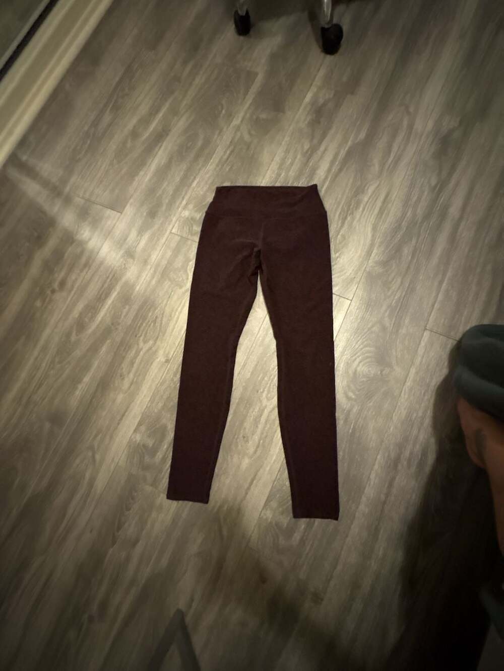 Alo Yoga High-Waist Heathered Burgundy Leggings